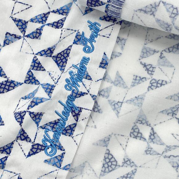 Robert Graham Men's Clarksville Long Sleeve Shirt, Button Down Geo Pattern Sz. L - Picture 7 of 10